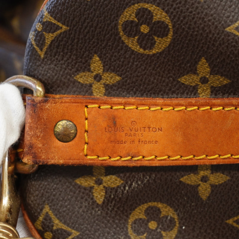 Auth Louis Vuitton Boston Bag Monogram Keepall Bandolier 55 M41414 Unisex
