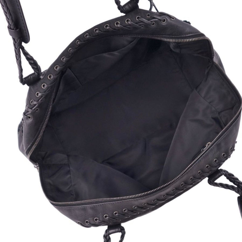 Christian Dior Bag Handbag Trotter Calf Leather Womens Black