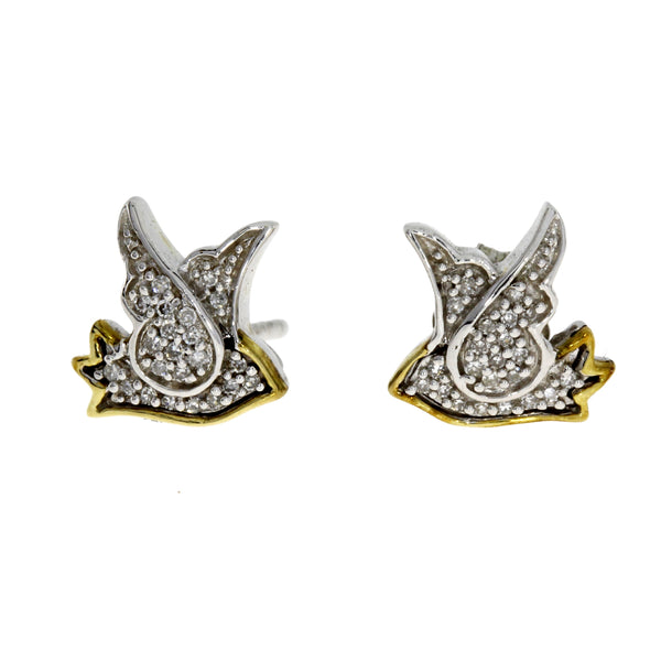 .11ct Diamond Animal Earring Sterling Silver 10KT Gold