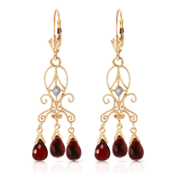 6.31 Carat 14K Solid Yellow Gold Sensation Garnet Earrings