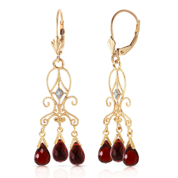 6.31 Carat 14K Solid Yellow Gold Sensation Garnet Earrings