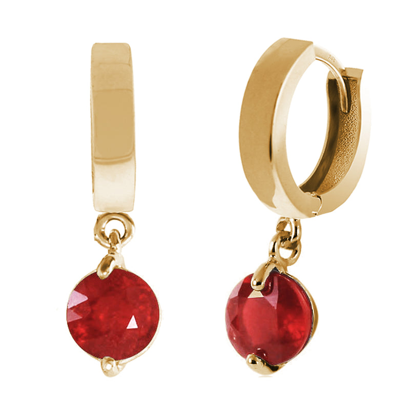 2.5 Carat 14K Solid Yellow Gold Frida Ruby Earrings