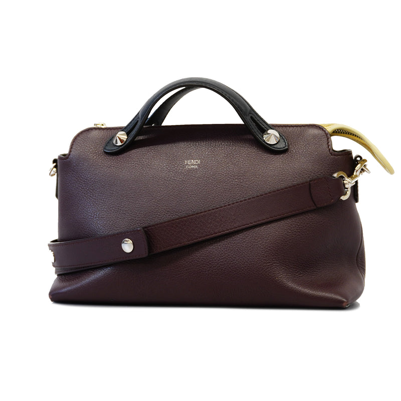 Auth Fendi 2way Bag By The Way Medium Womens Leather HandbagShoulder Bag Brown