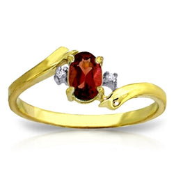 0.46 Carat 14K Solid Yellow Gold Shatter Me Night Garnet Diamond Ring