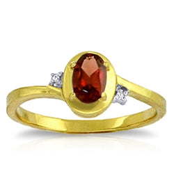 0.51 Carat 14K Solid Yellow Gold Devoured Garnet Diamond Ring
