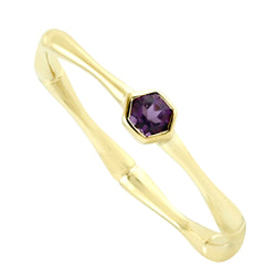 0.12ct Purple Amethyst Band Ring 14k Yellow Gold Jewelry