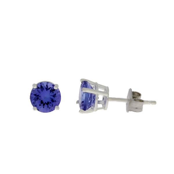 Genuine 1.60ct Tanzanite Stud Earrings Sterling Silver