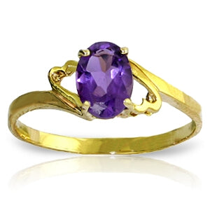 0.75 Carat 14K Solid Yellow Gold She Speculates Amethyst Ring