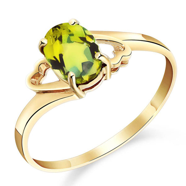 0.75 Carat 14K Solid Yellow Gold Adore Peridot Ring