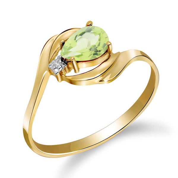 Passionate Peridot Diamond Wave Ring