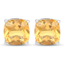 5.80 Carat Genuine Citrine .925 Sterling Silver Earrings