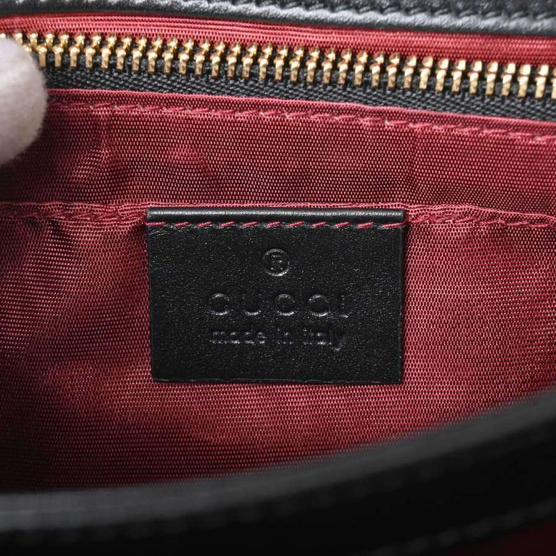 Gucci Leather Zumi Shoulder Bag Black