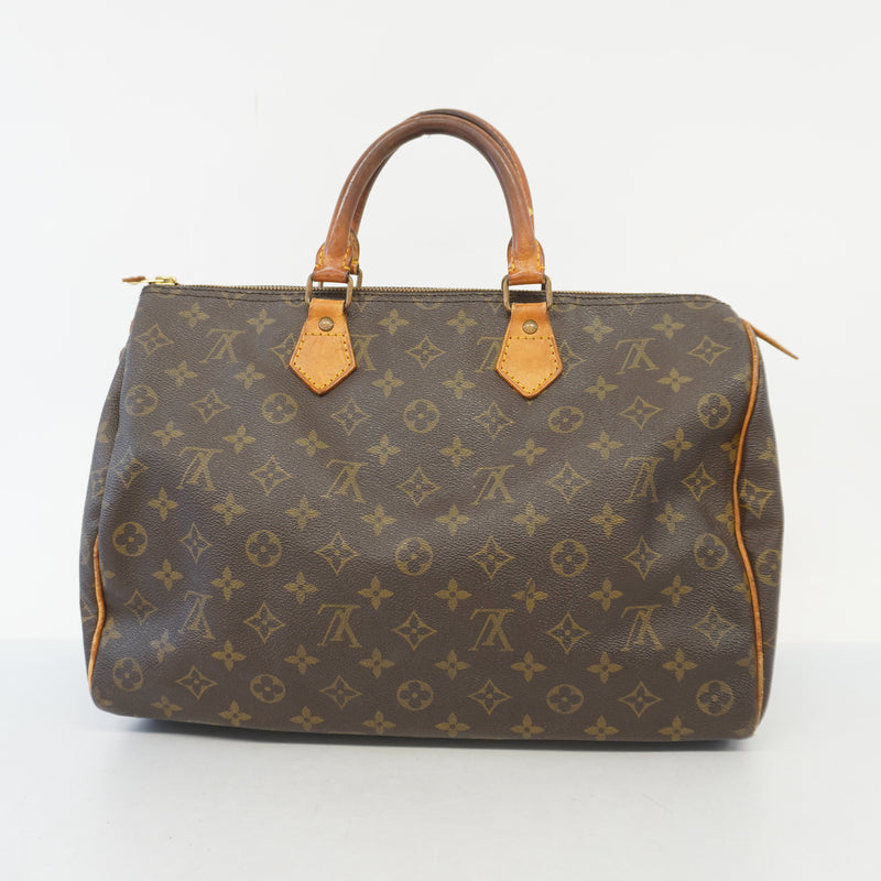 Auth Louis Vuitton Monogram Speedy 35 M41524 Womens Boston BagHandbag