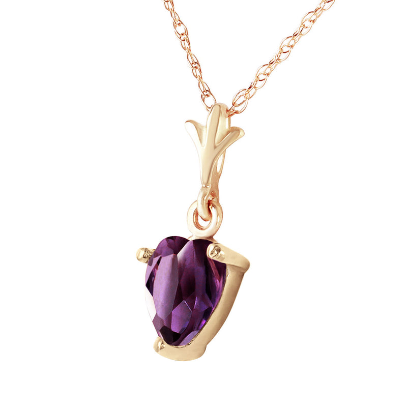 1.15 Carat 14K Solid Yellow Gold It's A Date Amethyst Necklace