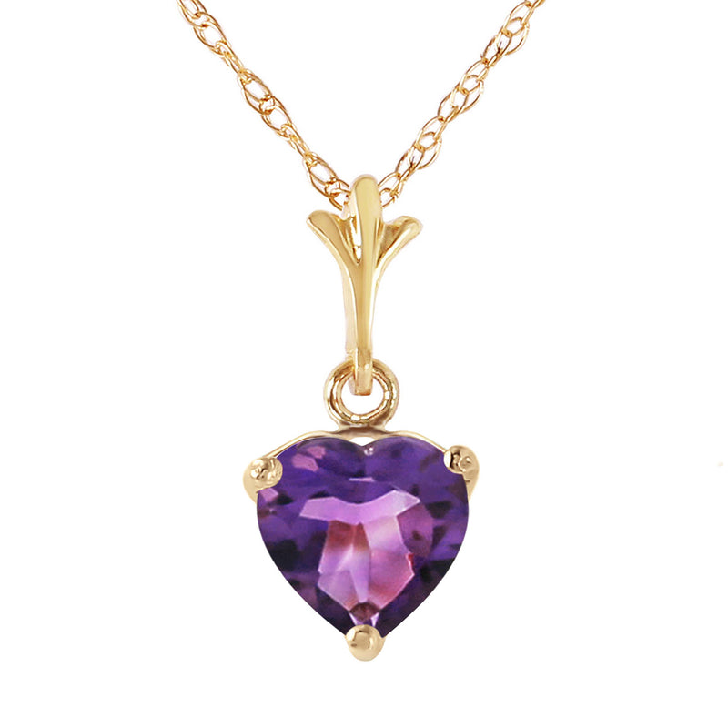 1.15 Carat 14K Solid Yellow Gold It's A Date Amethyst Necklace