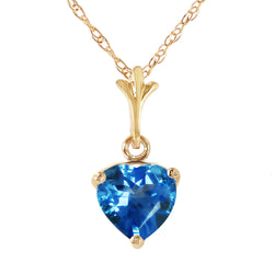 1.15 Carat 14K Solid Yellow Gold Paradox Blue Topaz Necklace