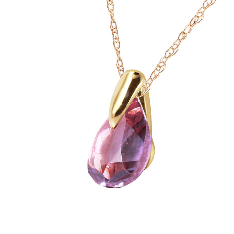 0.68 Carat 14K Solid Yellow Gold Promises Kept Amethyst Necklace