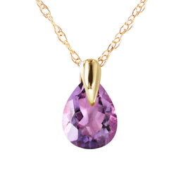 0.68 Carat 14K Solid Yellow Gold Promises Kept Amethyst Necklace