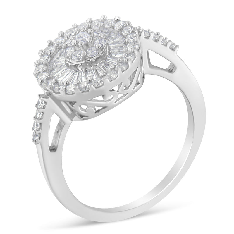 10KT White Gold Diamond Cocktail Ring (1 cttw, H-I Color, SI2-I1 Clarity)