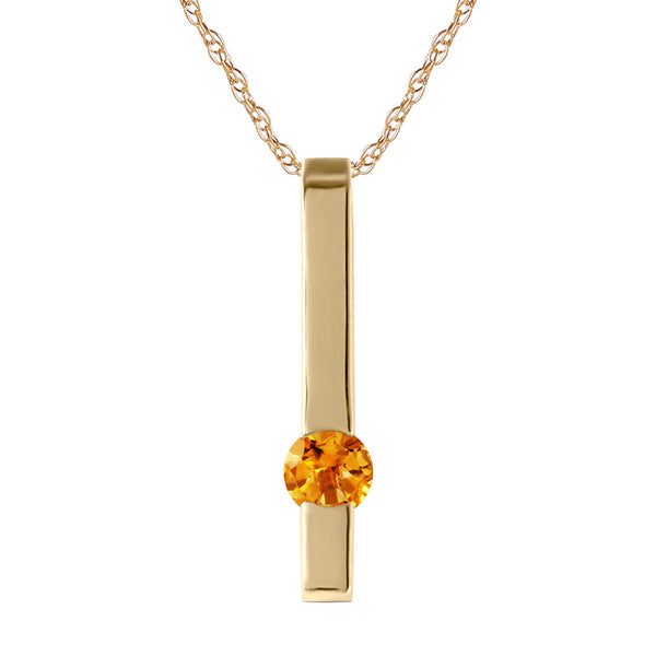 0.25 Carat 14K Solid Yellow Gold Necklace Naturalcitrine