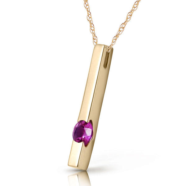 0.25 Carat 14K Solid Yellow Gold Just You Amethyst Necklace