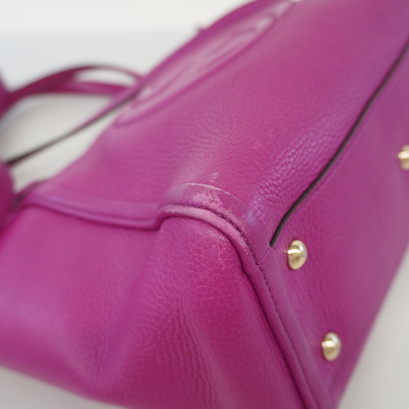 Auth Gucci Soho 2way Bag 369176 Womens Leather HandbagShoulder Bag Pink