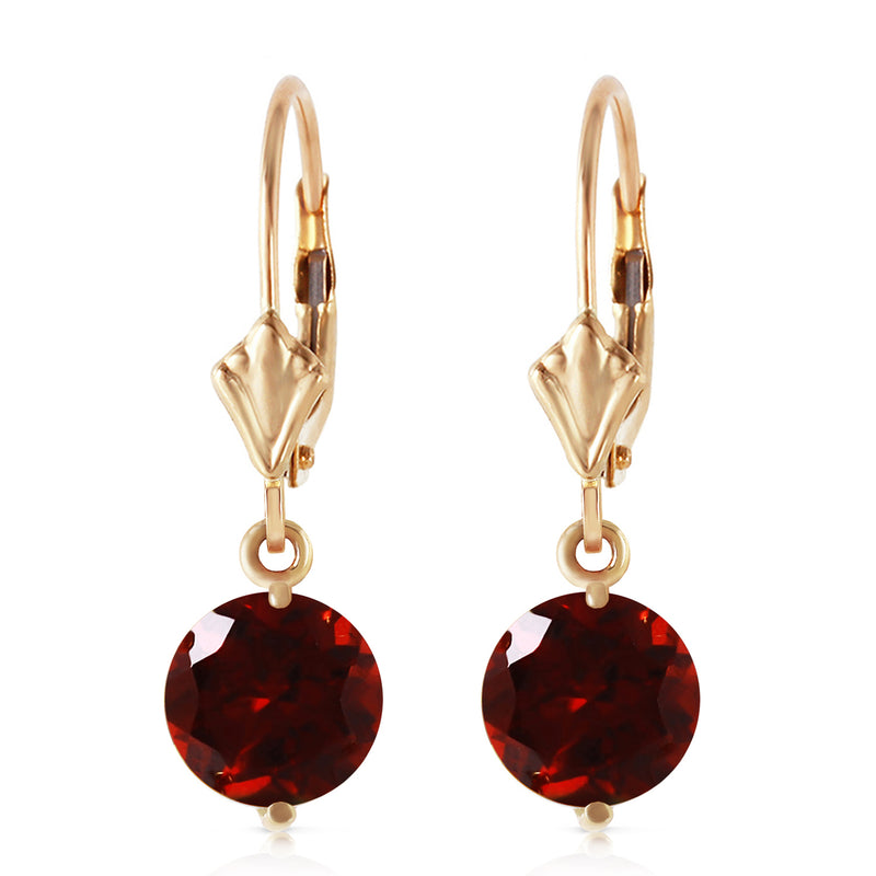 3.1 Carat 14K Solid Yellow Gold Prettygirl Garnet Earrings