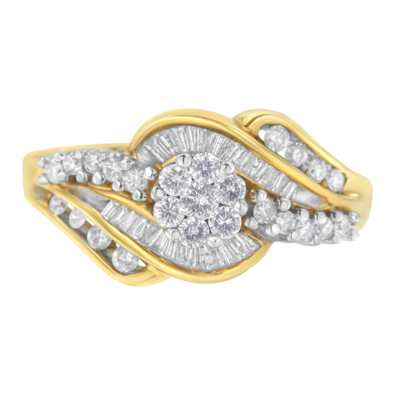 14kt Yellow and White Gold 1ct TDW Diamond Ring (H-II1-I2)