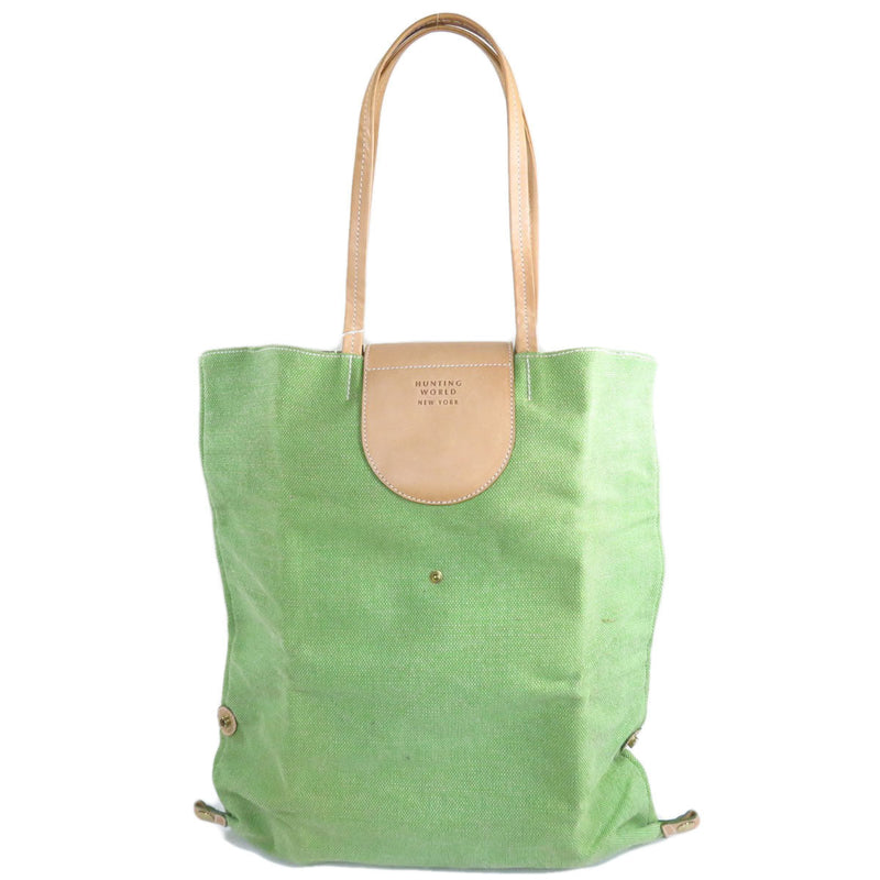 Hunting World Motif Eco Bag Tote Canvas / Leather Ladies HUNTING WORLD