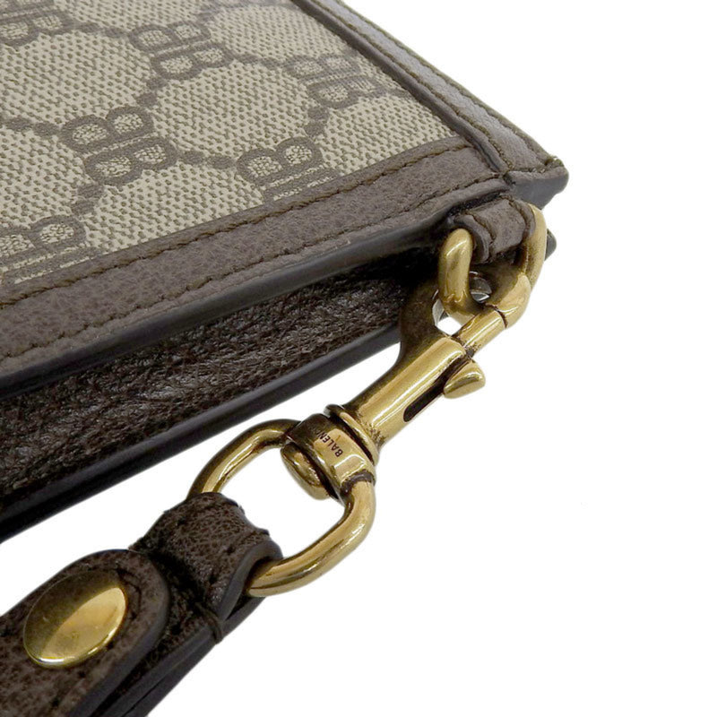 Balenciaga PVC,Leather Clutch Bag Brown