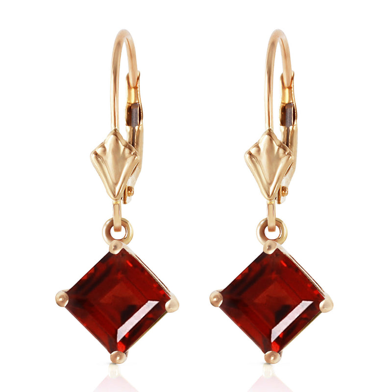 3.2 Carat 14K Solid Yellow Gold Carrie Garnet Earrings