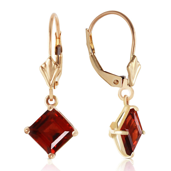 3.2 Carat 14K Solid Yellow Gold Carrie Garnet Earrings