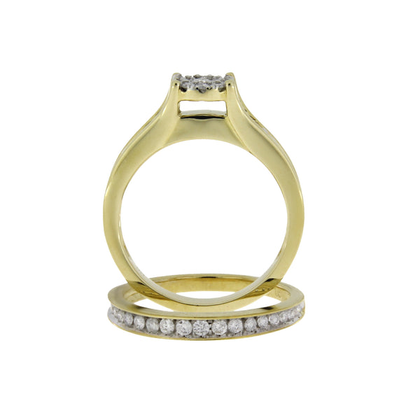 .75ct Diamond Engagement Ring Set 10KT Yellow Gold