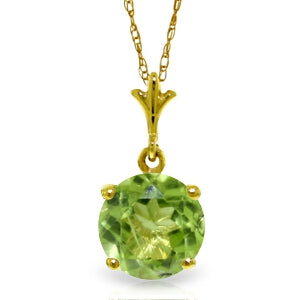 1.15 Carat 14K Solid Yellow Gold Fits Of Passion Peridot Necklace