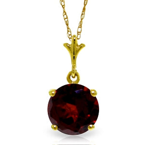 1.15 Carat 14K Solid Yellow Gold Happiest I've Been Garnet Necklace