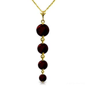 3.9 Carat 14K Solid Yellow Gold Contemplation Garnet Necklace