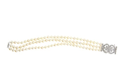 .15ct Pearl Diamond Bracelet 14KT White Gold