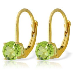1.2 Carat 14K Solid Yellow Gold Grab And Go Peridot Earrings