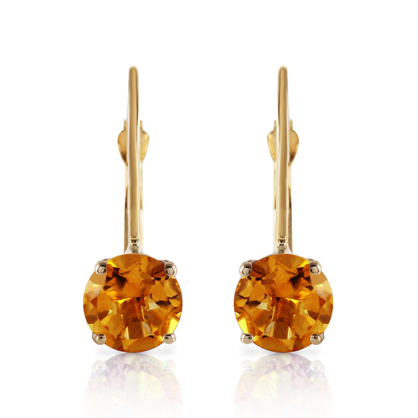 1.2 Carat 14K Solid Yellow Gold Iris Citrine Earrings