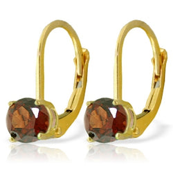 1.2 Carat 14K Solid Yellow Gold Iris Garnet Earrings