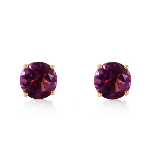 0.95 Carat 14K Solid Yellow Gold Sublime Target Amethyst Earrings