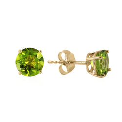 0.95 Carat 14K Solid Yellow Gold Fire And Determination Peridot Earrings