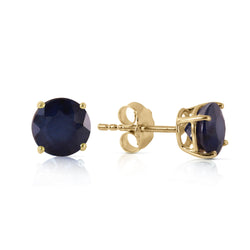 0.95 Carat 14K Solid Yellow Gold Don't Bargain Love Sapphire Earrings