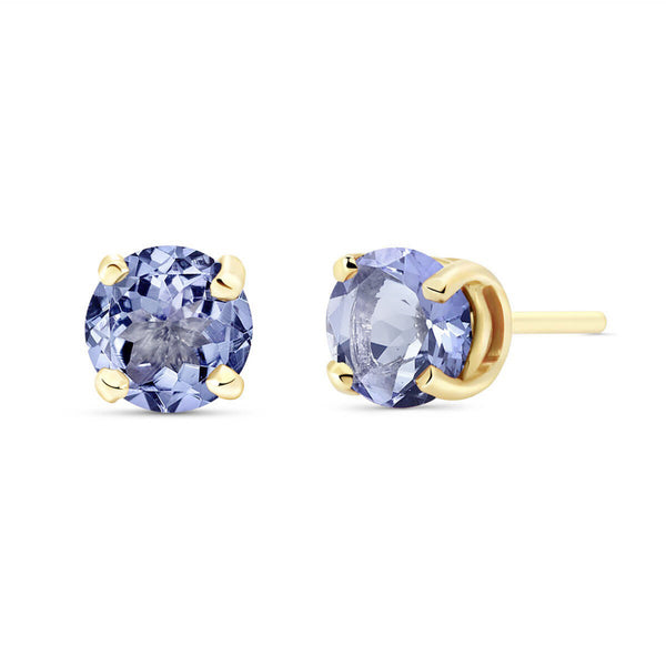 0.95 Carat 14K Solid Yellow Gold Joy In Your Eyes Tanzanite Earrings