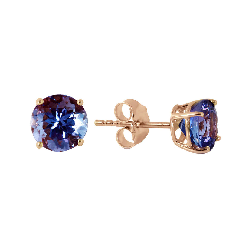 0.95 Carat 14K Solid Yellow Gold Joy In Your Eyes Tanzanite Earrings