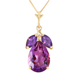 6.5 Carat 14K Solid Yellow Gold Christiana Amethyst Necklace