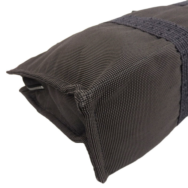 Hermes Her Line Canvas Tote Bag Dark Gray