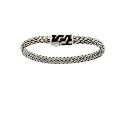 Mens Bracelet Sterling Silver 18KT Gold