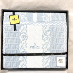 FENDI towelette light blue white ivy pattern 140  200cm single