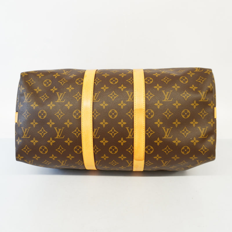 Auth Louis Vuitton Boston Bag Monogram Keepall Bandolier 45 M41418 Unisex
